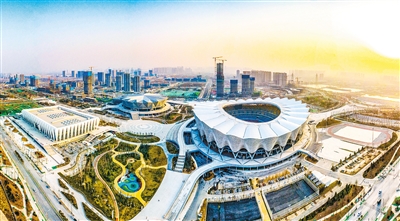 西安奧體中心。 (資料圖片 首席記者 王健 記者 馮煒 攝)