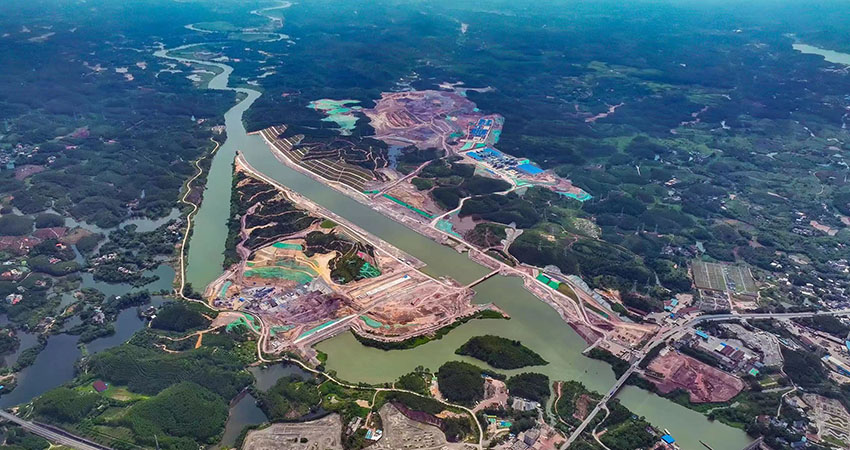 青年樞紐臨近入?？?。平陸運河集團供圖