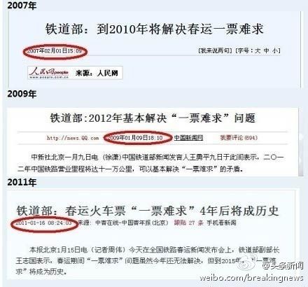 往年春運解決“一票難求”報道。