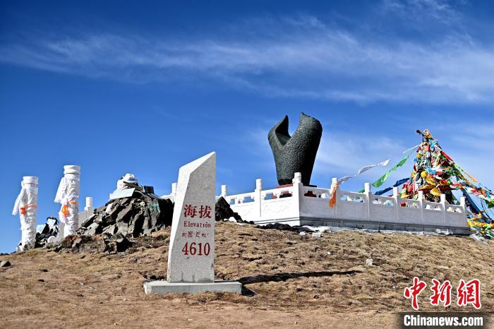 圖為果洛州黃河源頭牛頭碑。(資料圖) 孫睿 攝
